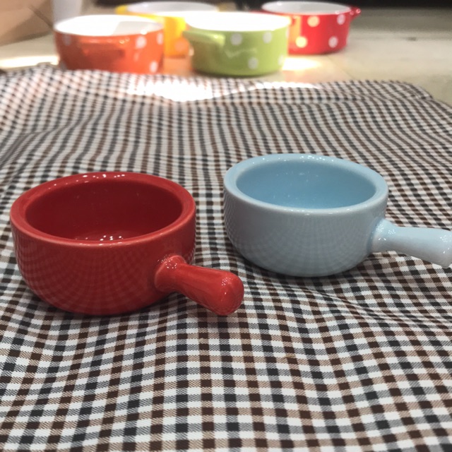 Bát gốm sứ mini có tay cầm