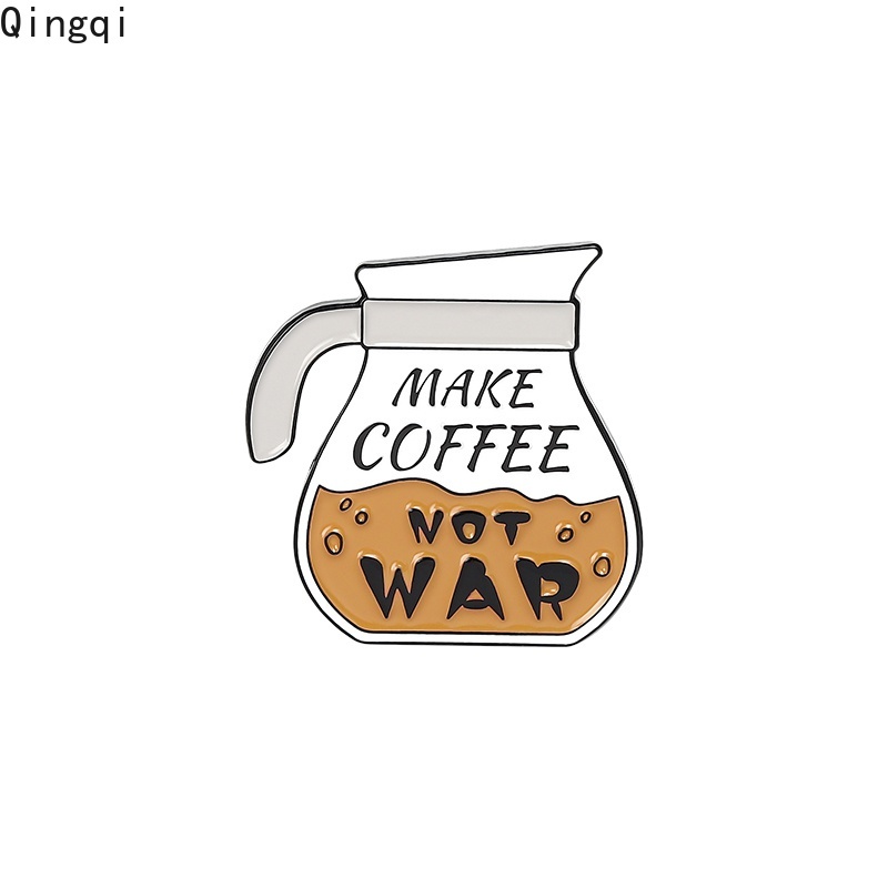 Ghim cài áo Miss Zoe thiết kế kiểu bình cà phê hoạt hình đáng yêu