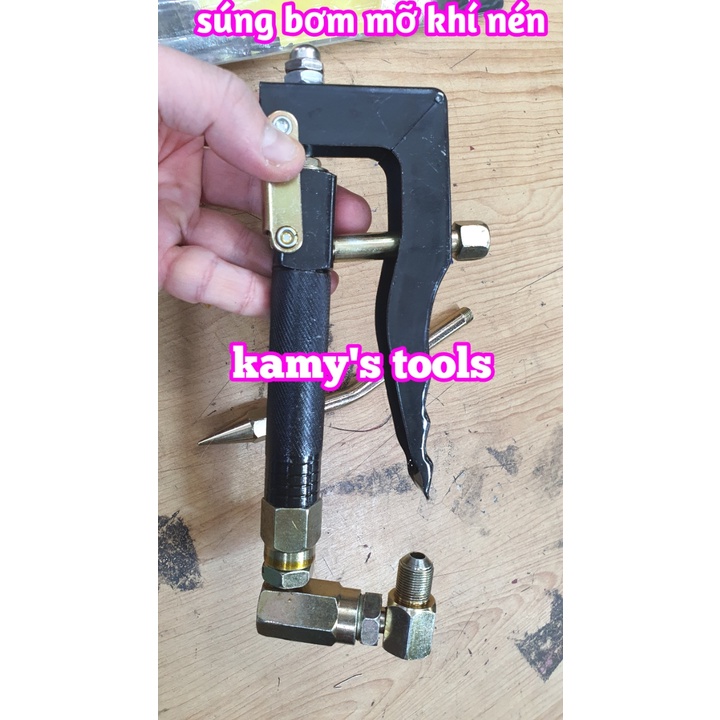Tay bơm mỡ, dụng cụ bơm mỡ bò bằng khí nén