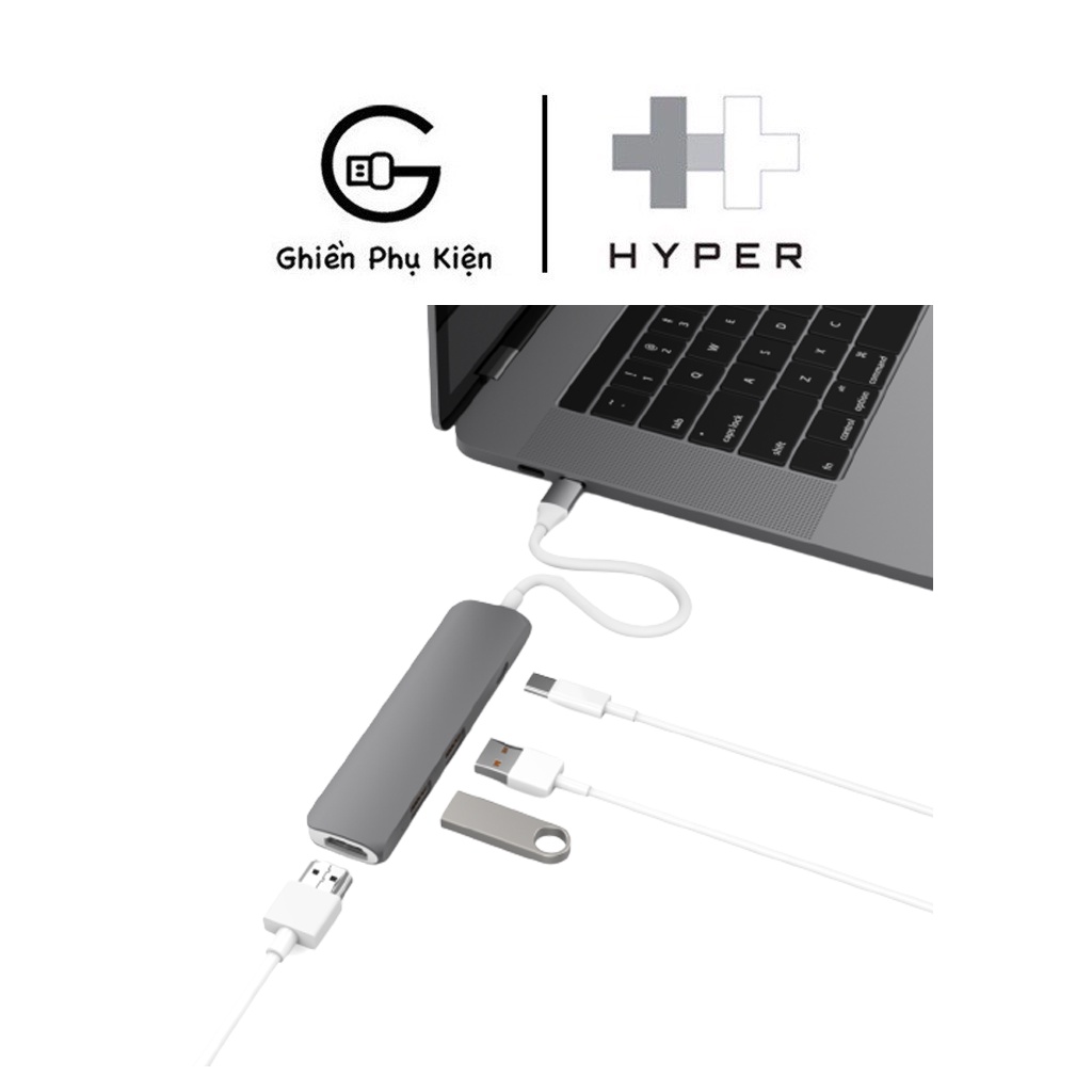 Cổng Chuyển HyperDrive 4-IN-1 4K HDMI USB-C Hub For Macbook - GN22B