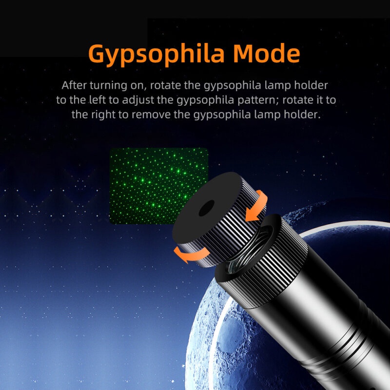 Đèn pin SUPERFIRE J02 chiếu tia laser bằng hợp kim nhôm cổng sạc USB chuyên dụng