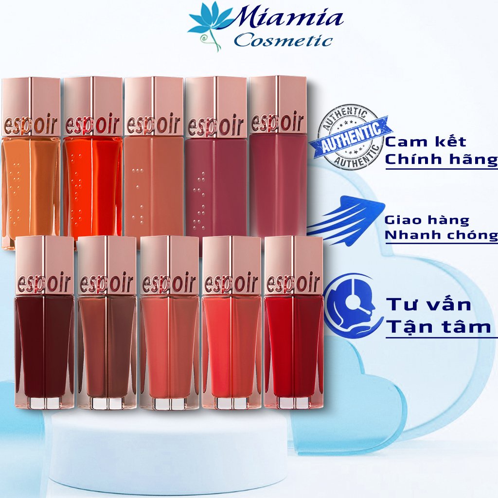 Son ESPOIR COUTURE LIP TINT WATERY SHIN Nutty Vampy / VELVET / PURE VELVET / WATERY SHINE Đủ Màu 7ml [CHÍNH HÃNG]