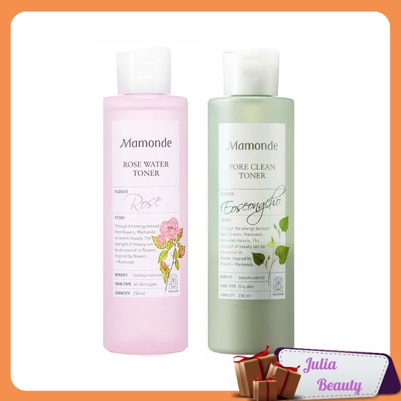 Nước Hoa Hồng Mamonde / 𝘍𝘳𝘦𝘦𝘴𝘩𝘪𝘱 / Toner Dưỡng Da Không Cồn Mamonde Rose Water Toner 250ML - Julia Beauty - Sp8 | BigBuy360 - bigbuy360.vn