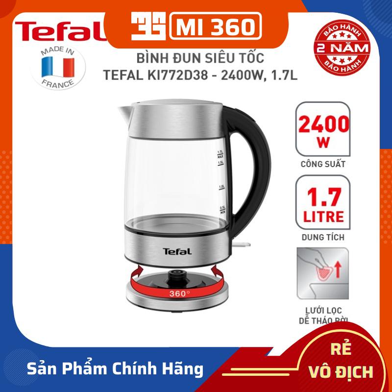 Bình đun siêu tốc Tefal KI772D38 2400W, 1.7L✅ Bảo Hành Chính Hãng 02 Năm