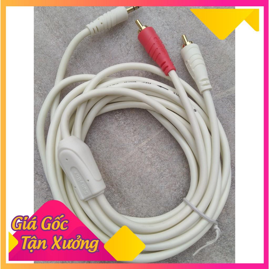 Dây kết nối âm thanh 1 đầu 3.5 ra hoa sen