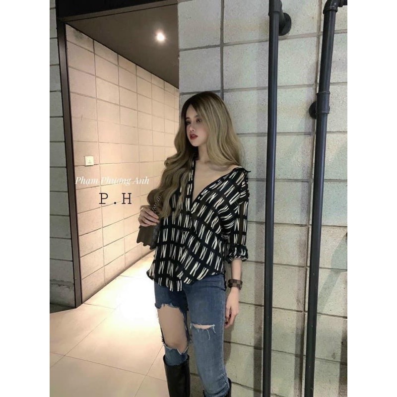 ÁO SƠ MI LỤA HOẠ TIẾT YN