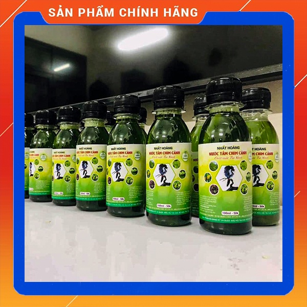 Nước Tắm Chim Cảnh Nhất Hoàng, Chiết xuất trà xanh 100ml, sản phẩm của thương hiệu Hoàng Đại Ca