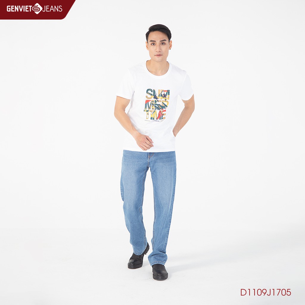 Quần dài jeans nam ống đứng  D1109J1705 GENVIET