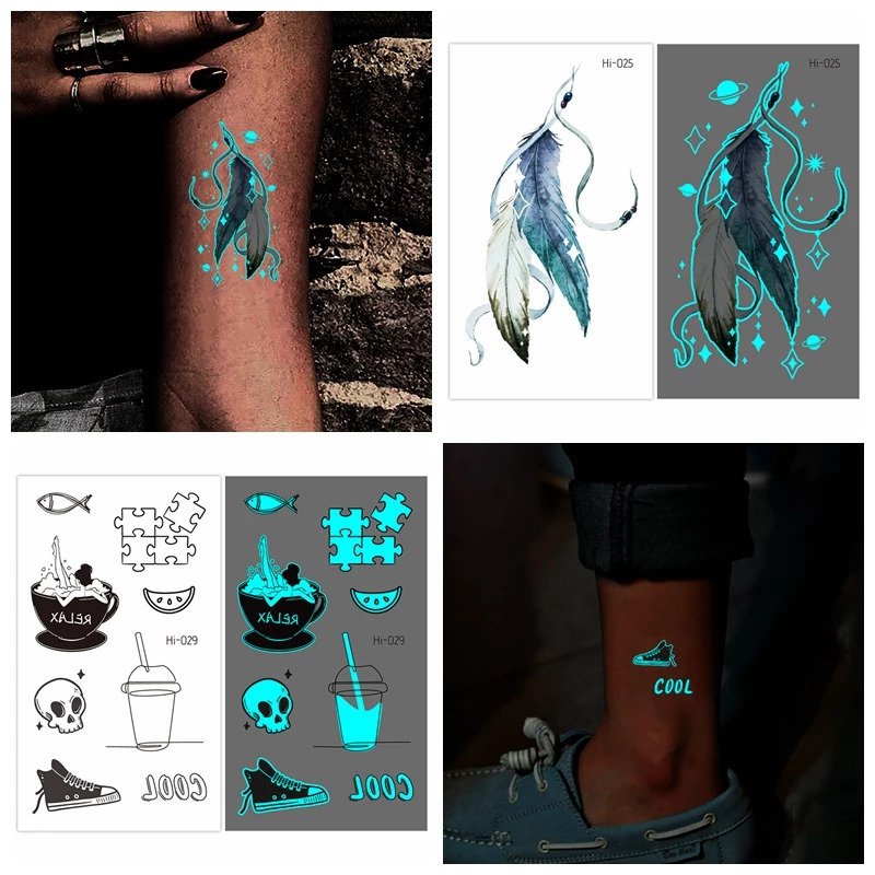 Hình xăm nước | tattoo phát sáng | xăm phát sáng | hình xăm chống nước | tattoo 3d | xăm tạm thời