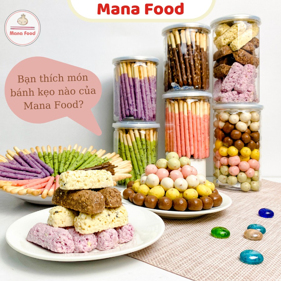 Bánh yến mạch mix Mana Food, bánh yến mạch hàn quốc, bánh ăn kiêng, snack ăn kiêng, bánh quy, bánh xốp