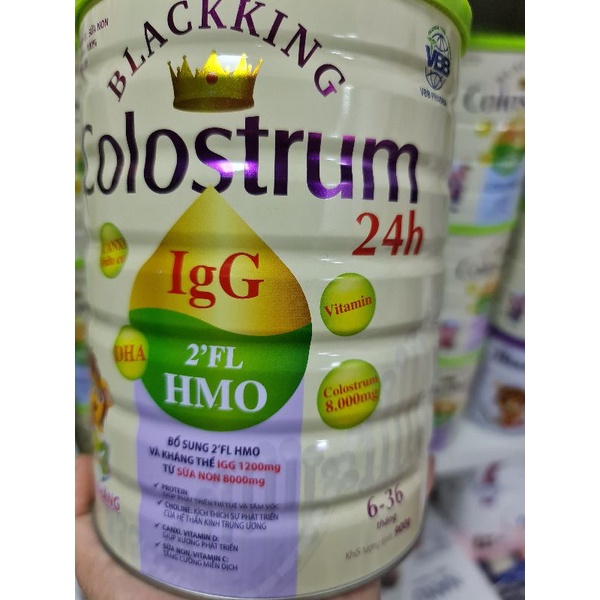 Sữa blackking colostrum 24h pedia lon 900G date mới