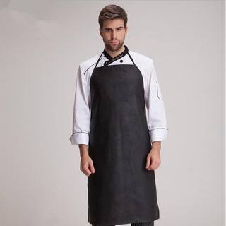 Tạp dề không thấm nước chống dầu Tạp dề nấu ăn không tay Unisex Chef Tạp dề đen