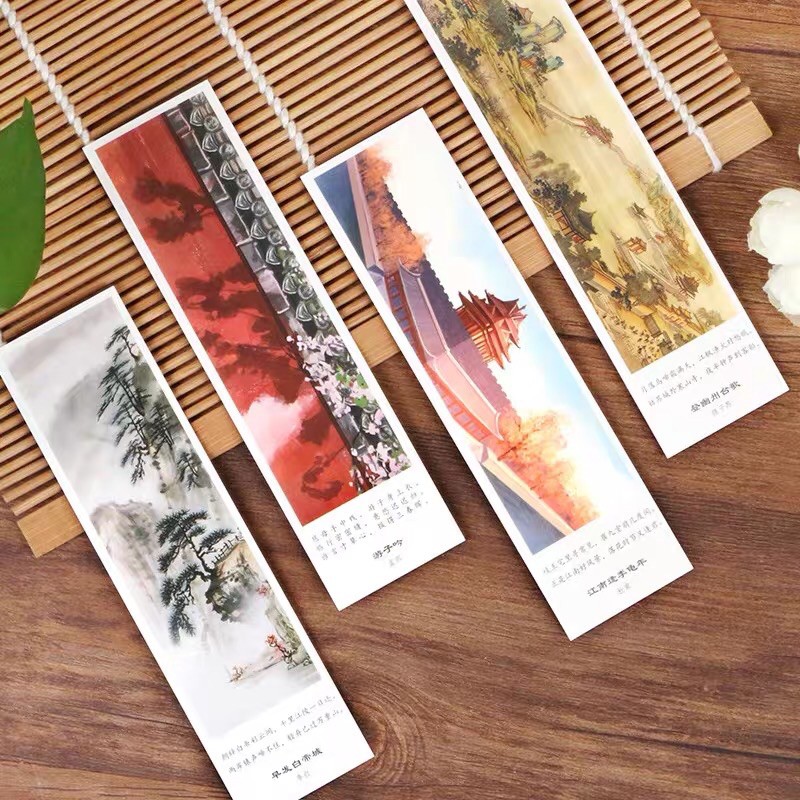 Hộp 30 tấm bookmark, đánh dấu cổ phong nhiều mẫu