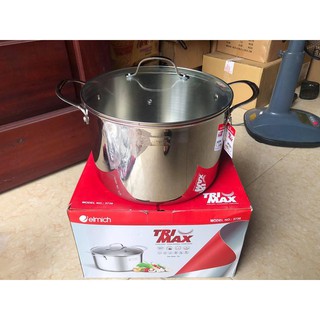 NỒI LUỘC GÀ INOX ELMICH TRIMAX , 3735 26CM, 3736 28CM, CÓ ẢNH,VIDEO THẬT CỦA SHOP