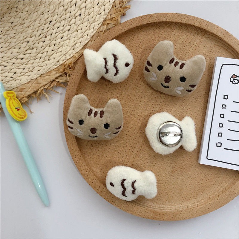 Gài trang trí mèo cá cute dễ thương