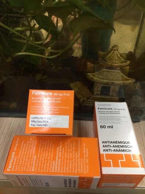 Lọ 60 ml Ferricure bổ sung sắt cho bé.
