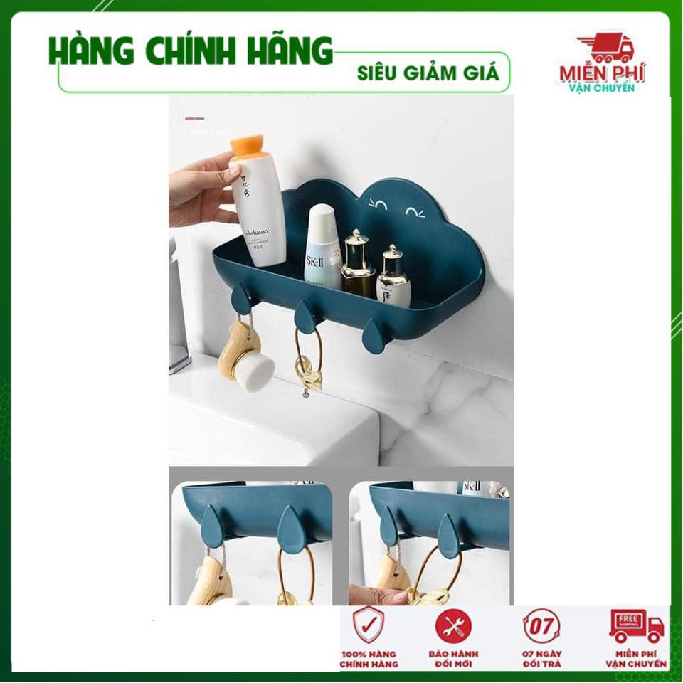 Kệ để đồ nhà bếp, giá để đồ phòng tắm dán tường đựng bàn chải kem đánh răng - Gia Dụng Thông Minh