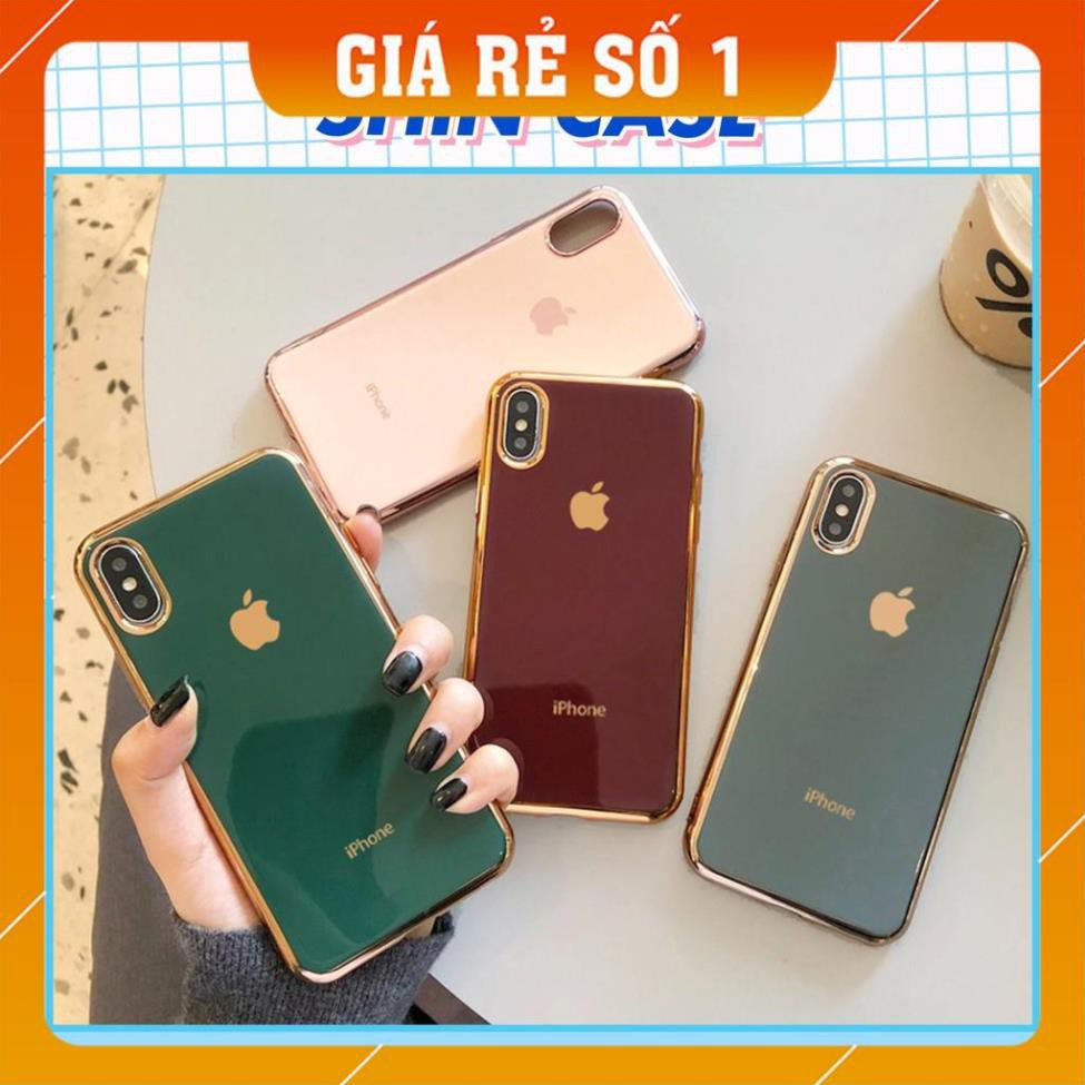 Ốp lưng iphone Logo Táo Viền Mạ Vàng