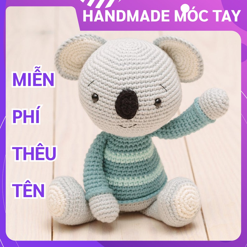 Thú bông móc len Koala JOEY cao cấp Coco Kids, đồ chơi thú bông len cao cấp và an toàn