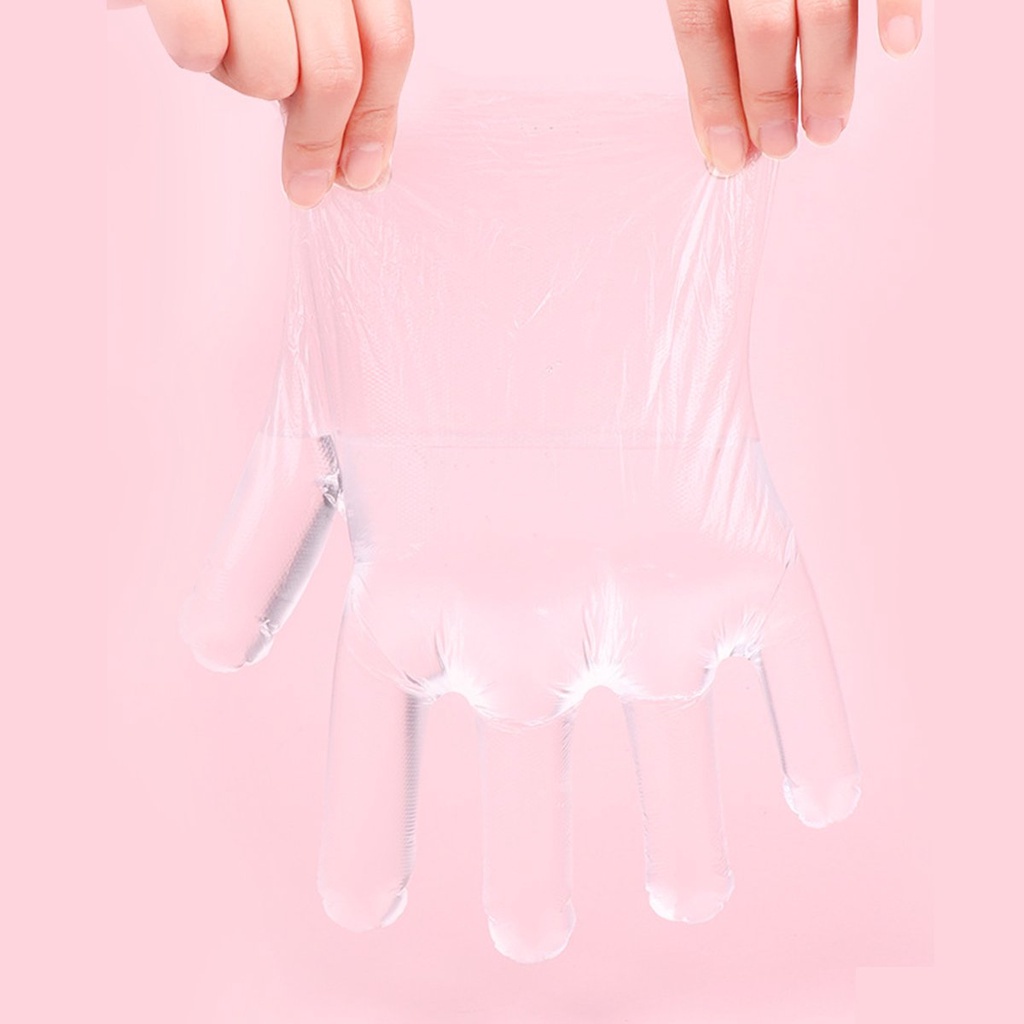 Hộp 100 chiếc gang tay nilon, gang tay vệ sinh