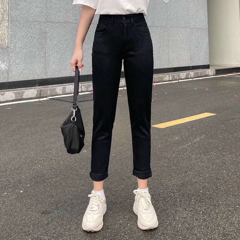 Quần jeans slim boy đen trắng