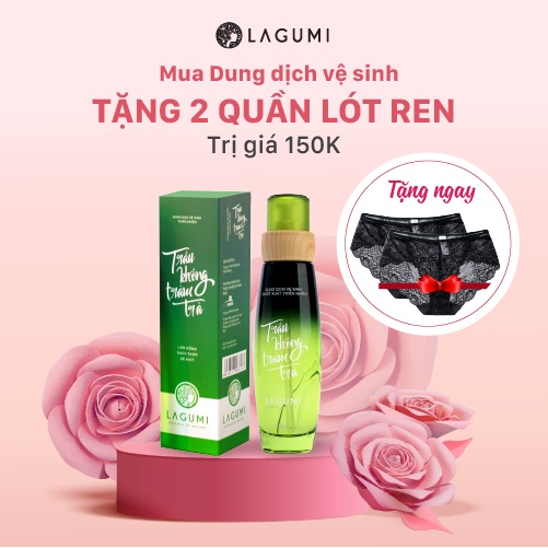 Dung dịch vệ sinh phụ nữ Lagumi chiết xuất trầu không tràm trà giảm viêm, nấm ngứa vùng kín an toàn mua 1 tặng 1