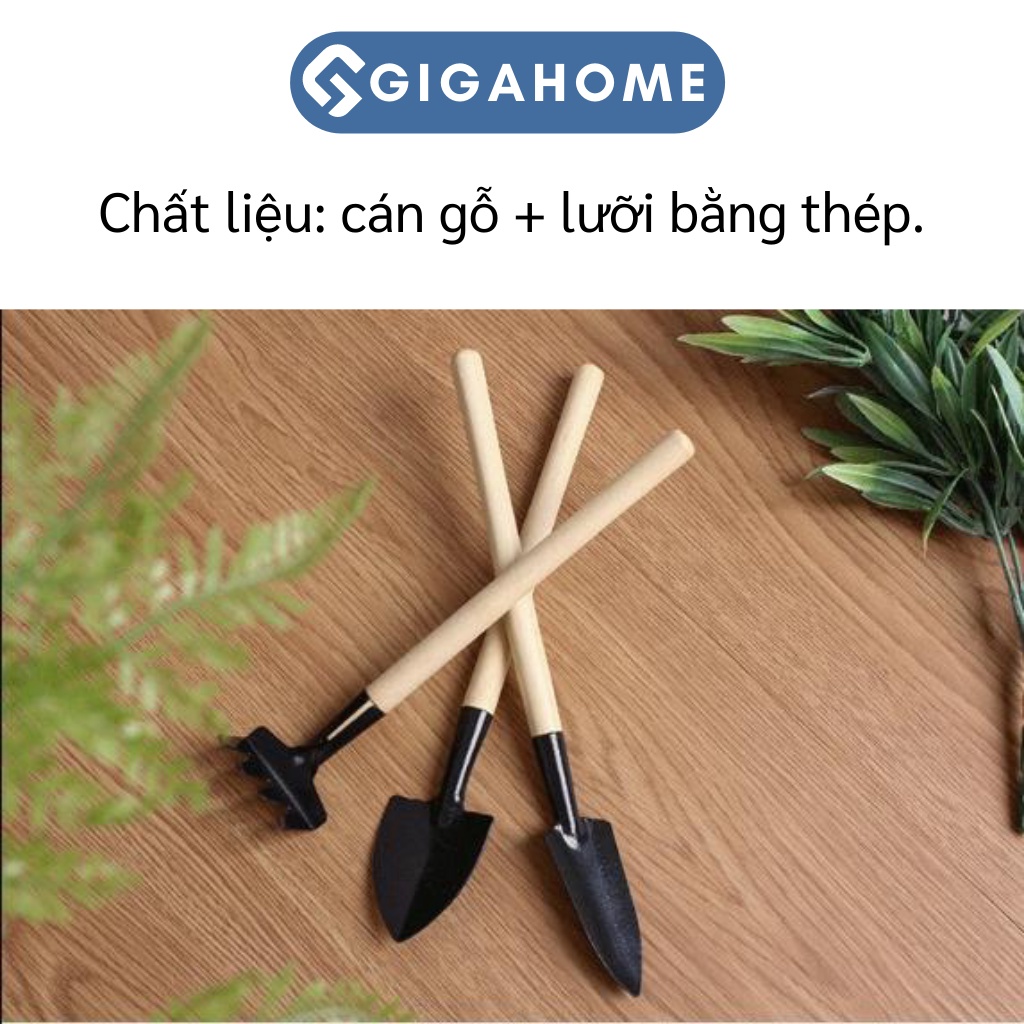 Bộ 3 Món Dụng Cụ Làm Vườn Mini GIGAHOME Trồn Cây Cảnh, Sen Đá Tiện Dụng 4221