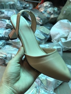 giày cao gót bít mũi gót đồng Q87