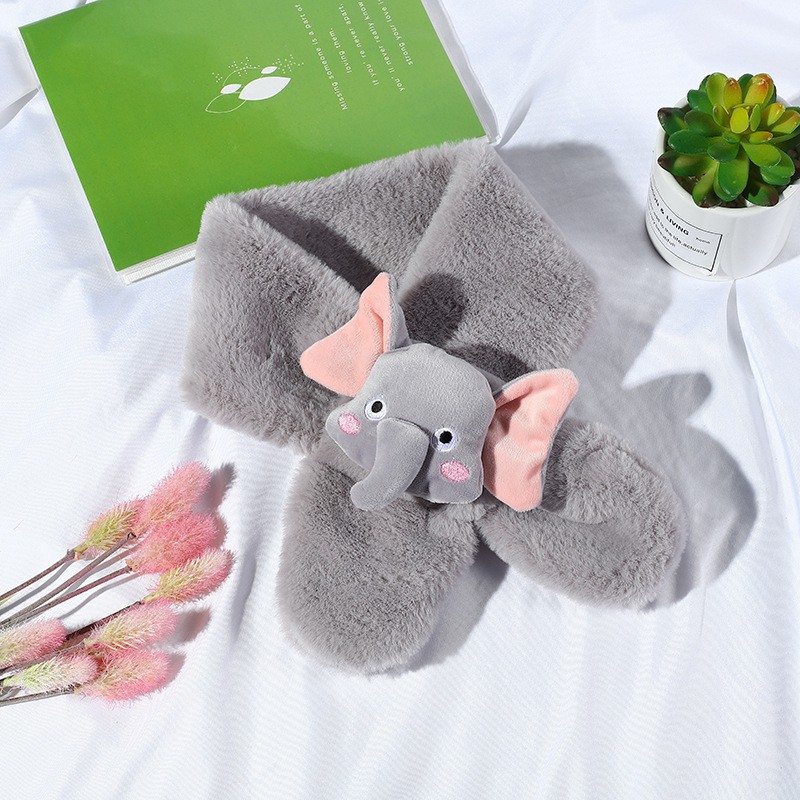 Khăn trẻ em cổ lông ngắn hình mèo các màu