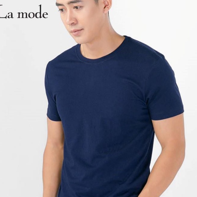 Áo Thun Trơn Nam Nữ Unisex Nhiều Màu - Xanh Dương - La mode