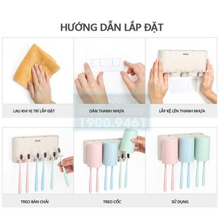 Giá để bàn chải ECOCO kèm 4 cốc cao cấp 9266