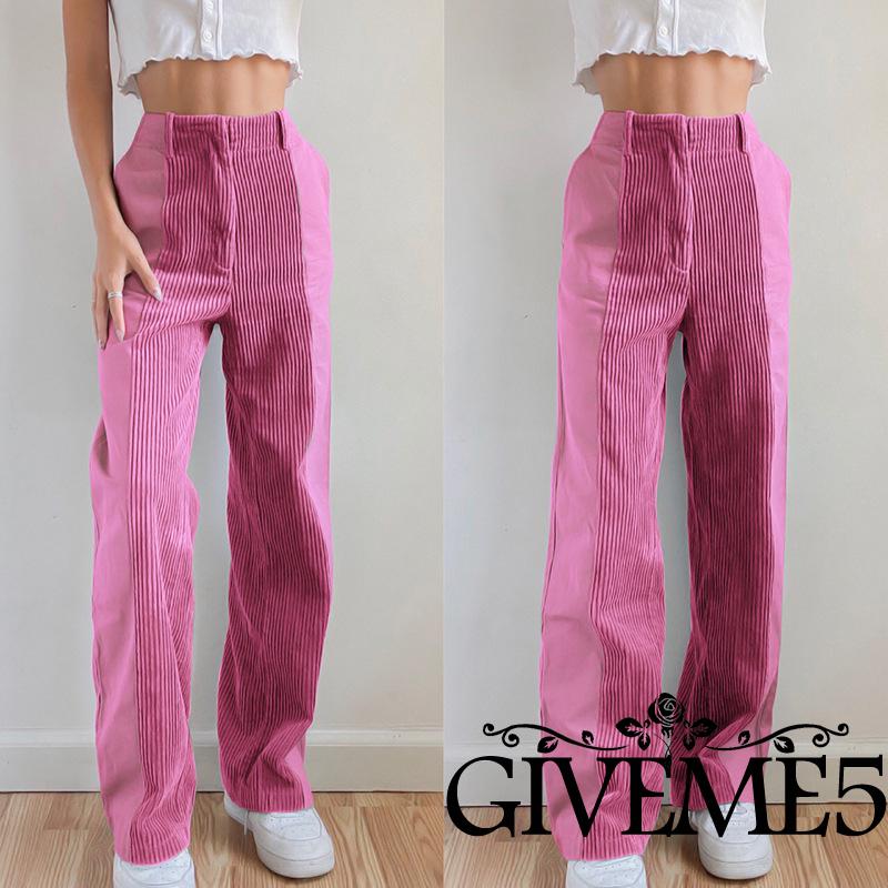 Quần dài lưng cao ống đứng thời trang Hàn Quốc dành cho nữ