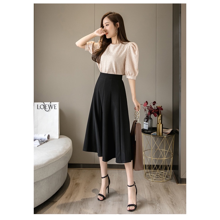 Váy, chân váy xòe dáng dài CÓ PHỐI TÚI - CHÂN VÁY CÔNG SỞ