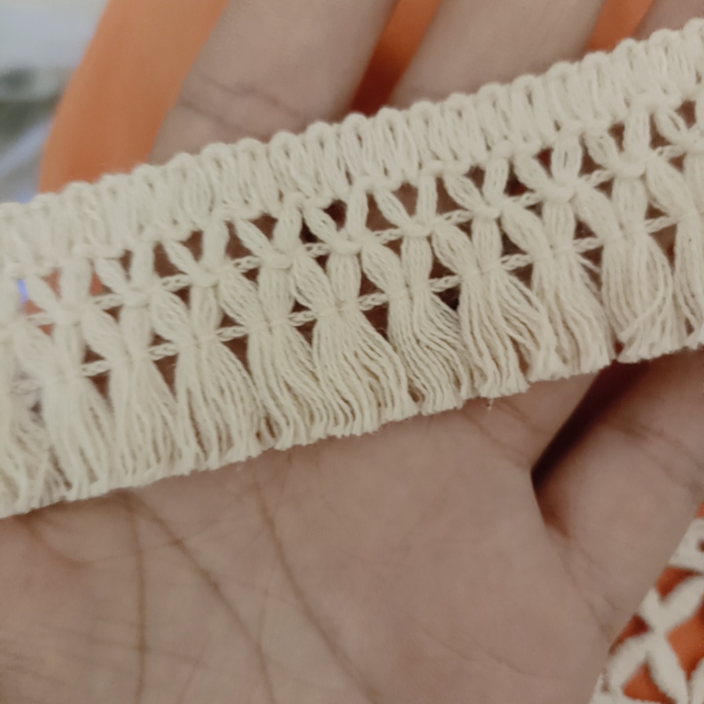Ren chỉ ren cotton ren trang trí ren tua rua
