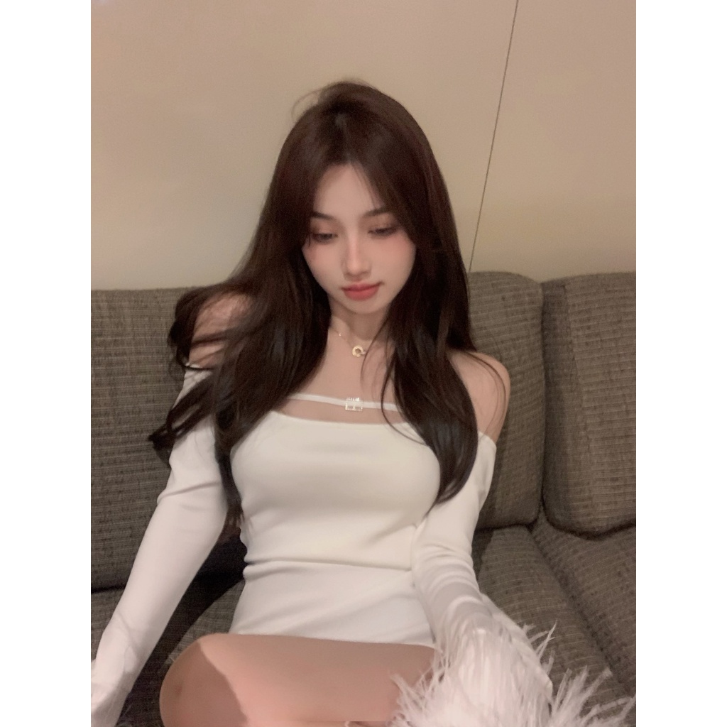 Đầm Cổ Chữ V Màu Trơn Thiết Kế Mỏng Quyến Rũ Thời Trang Dành Cho Mùa Hè