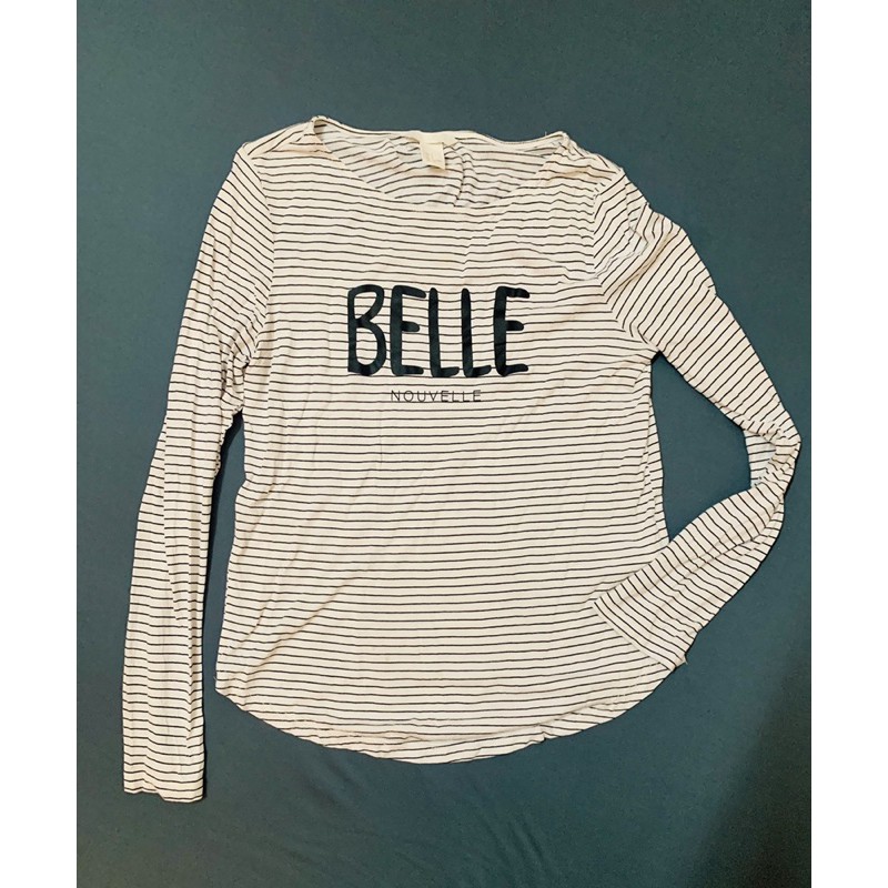 🌈Thanh lý áo thun dài tay kẻ H&M Auth chỉ 69k!