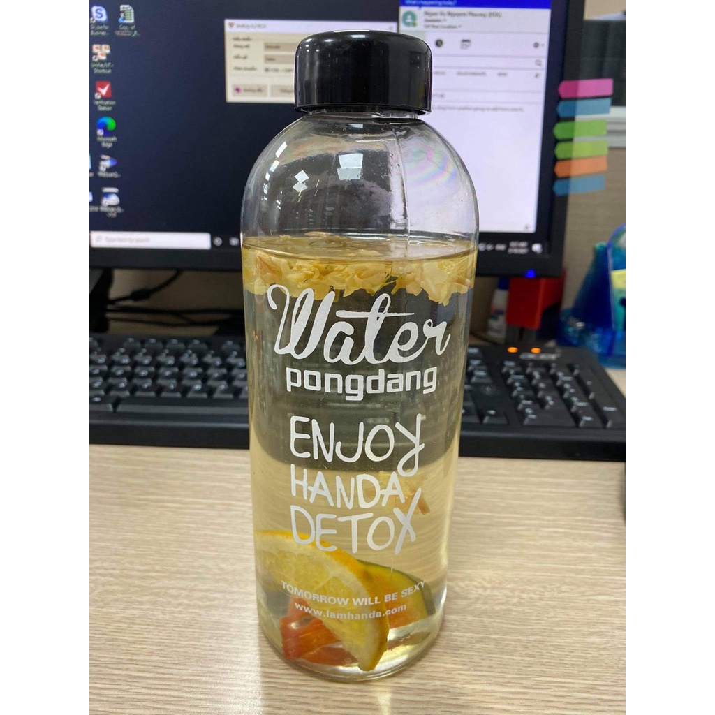 Trà Detox Korea hoa quả sấy lạnh giảm Robimart liệu trình 30 ngày - Tặng bình 1 lít, mật ong, 5 gói đường