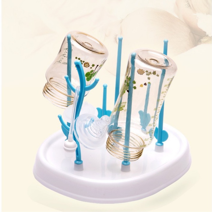 Giá úp bình sữa khay úp núm vú ly cốc hình cây cao cấp vệ sinh an toàn cho bé Homedy.kids