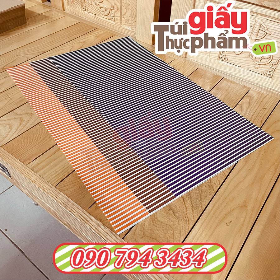 500 Giấy Gói Thời Trang, Giấy bọc quần áo, Giày dép phụ Kiện, linh kiện,gói hoa (Pelure 30x60cm - 35gsm - Kẻ Sọc)