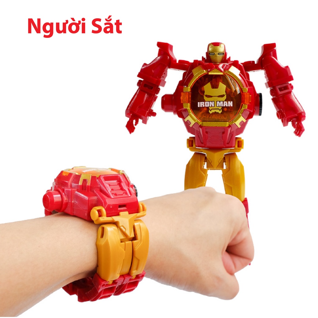 CÓ CHIẾU HÌNH - Đồng Hồ Biến Hình Các Nhân Vật Siêu Anh Hùng Venger / Elsa Đeo Tay Cho Bé Trai/ Bé Gái
