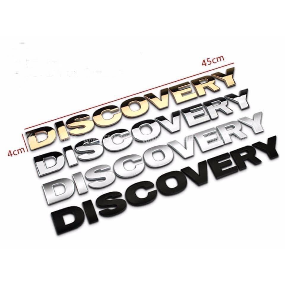 Tem Logo Chữ Nổi 3D Trang Trí Xe Ô Tô DISCOVERY Vàng