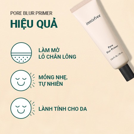 KEM LÓT INNISFREE PORE BLUR PRIMER 25ML (KIỀM DẦU )