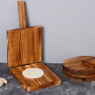Cake dough press tool for making cakes