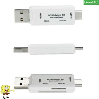 【Good】 OTG Type-C Card Reader USB 3.0 USB A Micro USB Combo to TF SD Card Reader