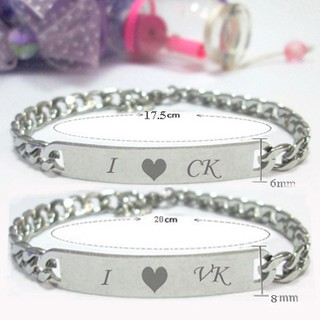 Lắc tay cặp tình nhân I Love CK VK