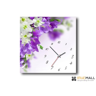 Tranh đồng hồ treo tường hoa giấy xinh xắn HL180901