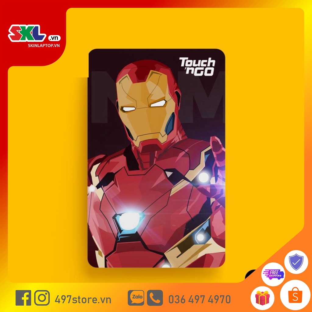 Skin Card Avengers  - Miếng Dán ATM, Thẻ Xe, Thẻ Từ, Thẻ Chung Cư - Chất Liệu Chống Xước - Chống Nước