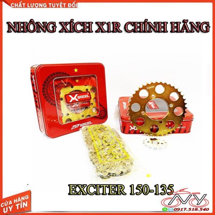 BỘ NHÔNG XÍCH VÀNG EXCITER 150 VÀ EXCITER 135 CHÍNH HÃNG X1R ( HÀNG CAO CẤP)