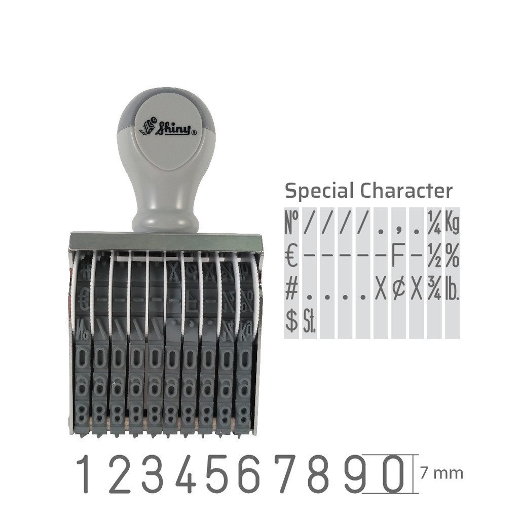 Dấu Số Shiny 10 Số cao 7mm N210 Number stamp