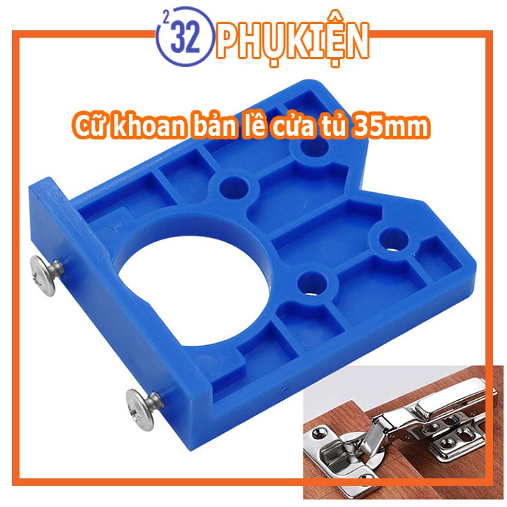 Cữ khoan bản lề bật , dụng cụ khoan định vị bản lề tiện dụng 35mm kèm phụ kiện